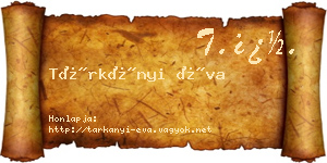 Tárkányi Éva névjegykártya